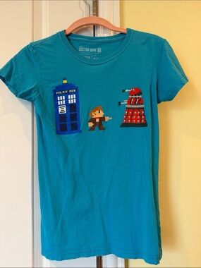 Doctor Who Teal Pixel T-Shirt
